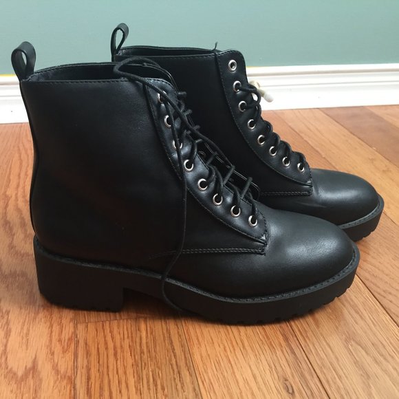 H&M Chunky Ankle Lace Up Boots - Picture 2 of 13